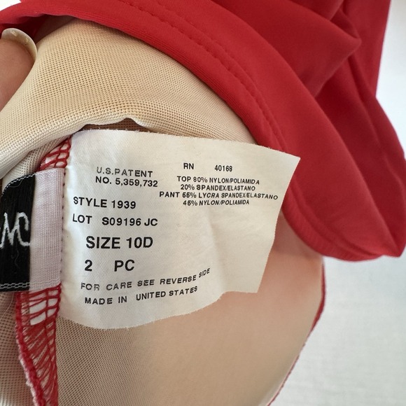 Miraclesuit Tankini Top‎ Red Size 10 D - Picture 5 of 5
